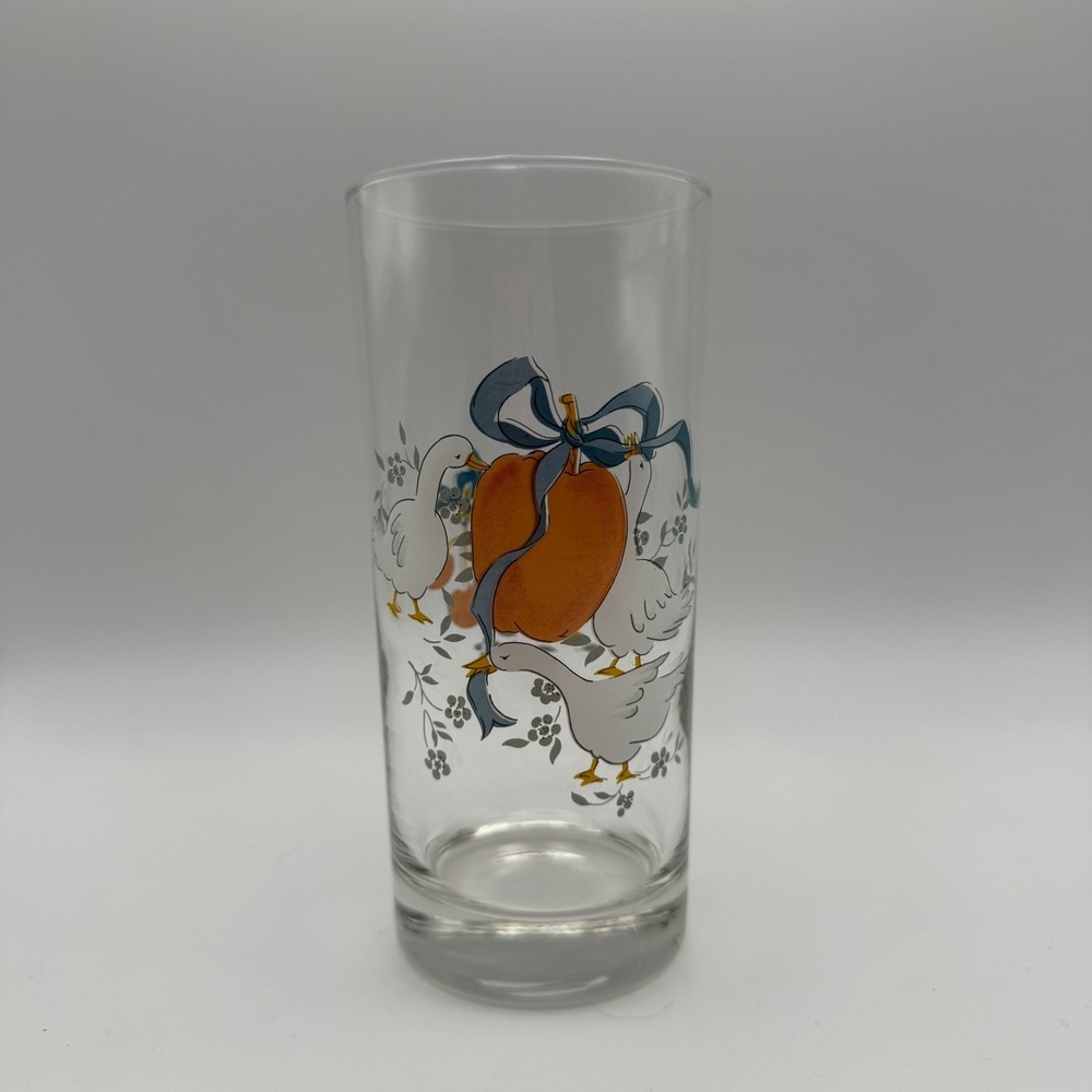 Vintage International China Marmalade Country Goose Glass Tumbler 16 oz 4 Avail